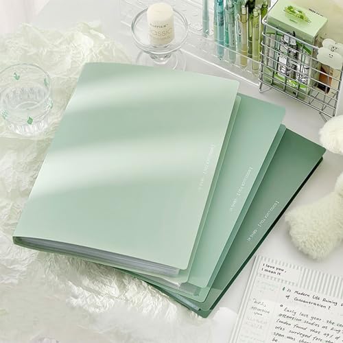 Cahier de présentation A4 plastique vert pour classer sans perforer vos documents professionnels