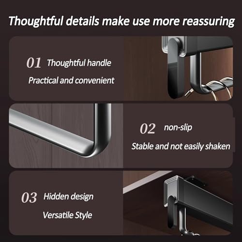 Tringle à vêtements extensible 51cm pour optimiser les placards profonds - 7