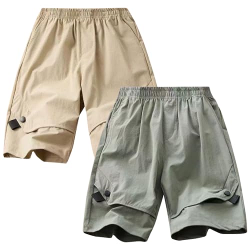 Short cargo ado taille 98-164 short d'été garçon vêtement enfant 3-13 ans lot de 2