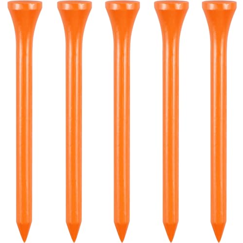 Zivisk Wooden Golf Tees 3-1/4" 100 Count 83mm Orange
