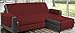 Salvadivano trapuntato con Penisola reversibile (sia Destra che Sinistra) BeeYourHome (3 posti, bordeaux)