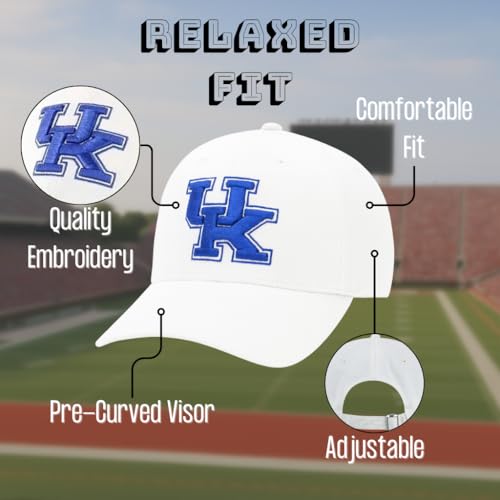 Gorra Blanca y Azul Kentucky University Ajustable miniatura 4