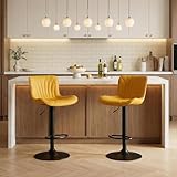 【Tabouret Durable】la housse en similicuir respirante et douce est durable, résistante à la déchirure et imperméable, intérieur avec une éponge douce et de haute qualité. La base en métal noir mat assure une grande stabilité et durabilité. Charge maximale : 135 kg.