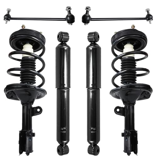 Image of Detroit Axle - Front 6pc Struts Kit for 2006-2014 Kia Sedona, 2007-2008 Hyundai Entourage, Struts & Coil Spring Sway Bars Rear Shock Absorbers 2009 2010 2011 2012 2013 Replacement Suspension