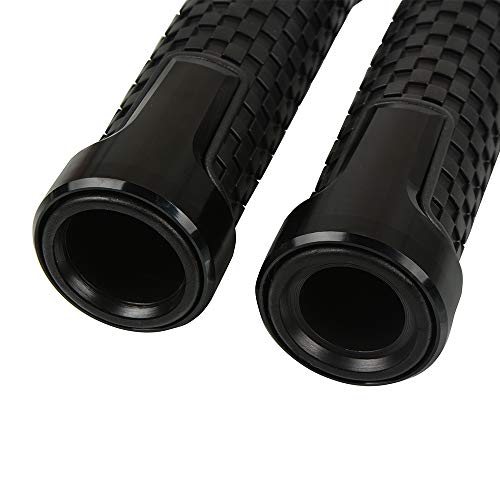 7/8" 22Mm Motorcycle Cnc Aluminum Powersports Handlebar Grips Fit For Ninja 250R 300R 250 650 1000Sx Zx6R Zx9R Zx10R Zx12R Zx14R Er6F Er6N (Black) #TOP6
