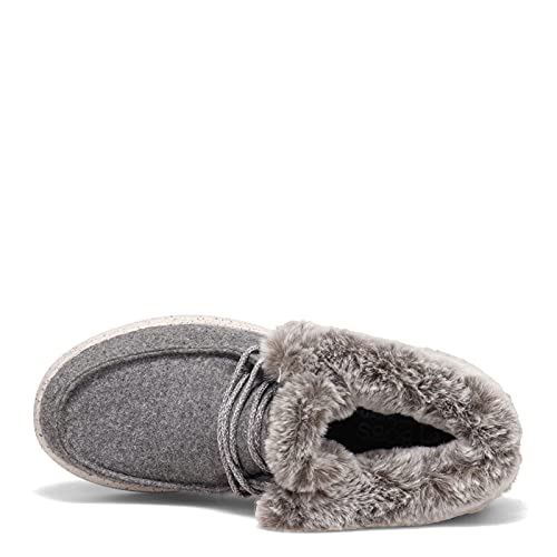 Skechers Bobs Skipper - Cotton Tails. Wool Textile Wallabee Bootie w Memory Foam sockbed