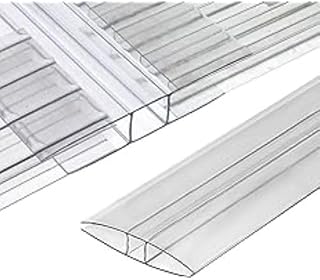 Pack of 2 H Connector Clear 72'' Long 10mm 3/8 Thickness for LEXAN - Polycarbonate TWINWALL Sheets/BILLION RESOURCES
