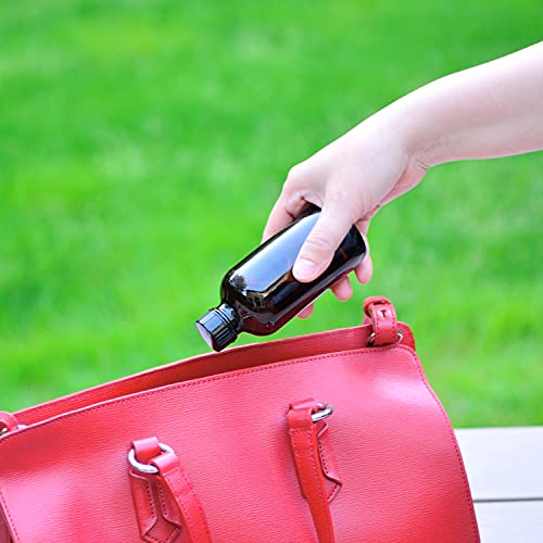 Youngever 12 Pack Empty Glass Bottles with Lids, Amber Glass Tight Seal Lids, Refillable Container for Essential Oils, Vanilla Extract and More (4 Ounce)4