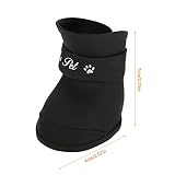 Haustier Hundestiefel, 4PCS Silikon Nette wasserdichte Stiefel Anti Rutsch Gummisohlen für Outdoor (Größe 2.0 'x 1.57in)
