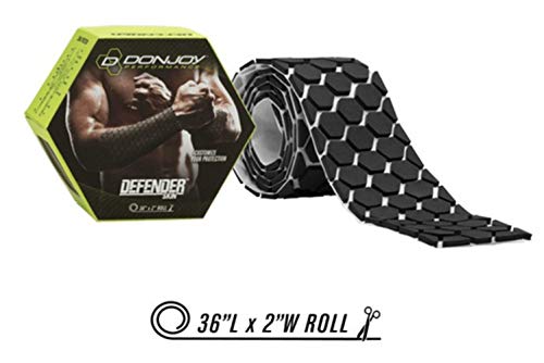 Donjoy Performance Defender Skin Protective Padding: Athletic Tape Roll, Black, 4" W X 3' L #TOP4