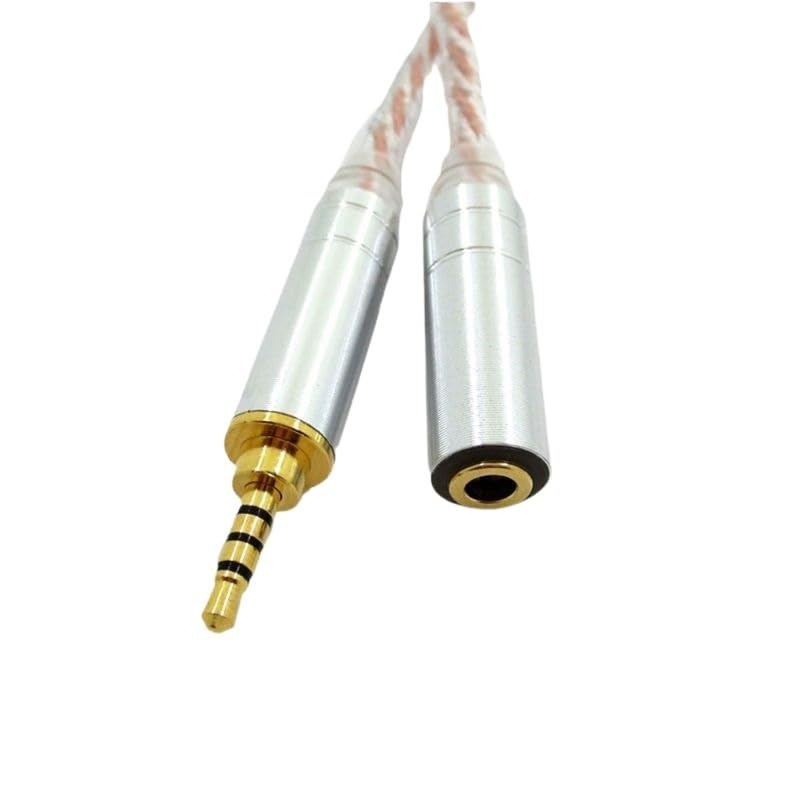 Cable 2.5 macho a 4.4 hembra de 2.5 mm/4.4 mm a 3.5 mm, hecho a mano con adaptador equilibrado (paquete 9)