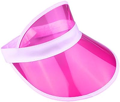 Unisex 80s Style Retro Neon Sun Visor Hat Headband Cap Golf Tennis Stag Poker Party
