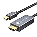 Price comparison product image iVANKY Mini DisplayPort to HDMI Cable 2M, Nylon Braided & Gold-plated Mini DP [Thunderbolt 2 Compatible] to HDMI Cable, for MacBook, Surface, Monitor, Projector, etc - 1080P, Grey