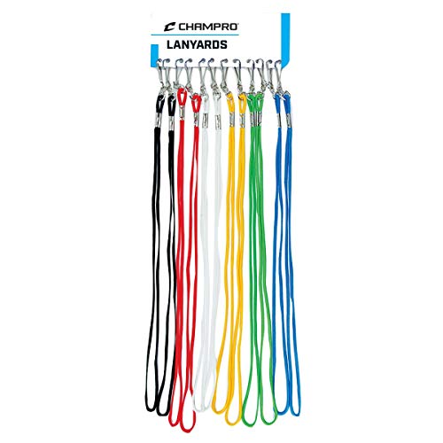 CHAMPRO Whistle Lanyards (Black) - Dozen