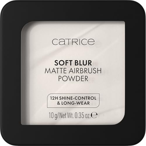 Catrice Soft Blur Matte Airbrush Powder | Lightweight & Mattifying Pressed Setting Powder for Long Lasting Makeup | Talc Free Fragrance Free Vegan & Cruelty Free (001N)