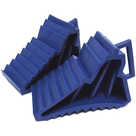 CARAVAN WHEEL CHOCK PAIR - DARK BLUE Cover