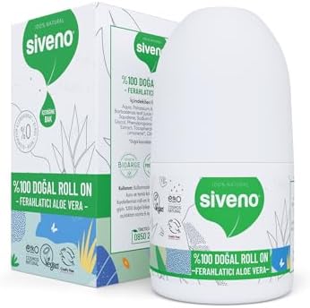 Siveno %100 Doğal Roll On Aloe Vera Deodorant Ter Kokusu Önleyici Bitkisel Leke Bırakmayan Vegan 50 ml — Amazon ürün görseli