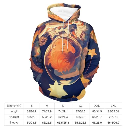 Sweatshirt pullover cosmonautes étoiles sweat à capuche mixte taille S