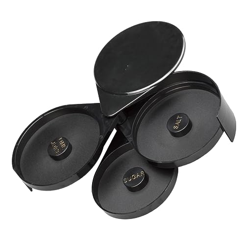 VINTORKY 3-Tier Margarita Salt Side Box Rotating Bar Organizer Cocktail Sugar Salt Storage