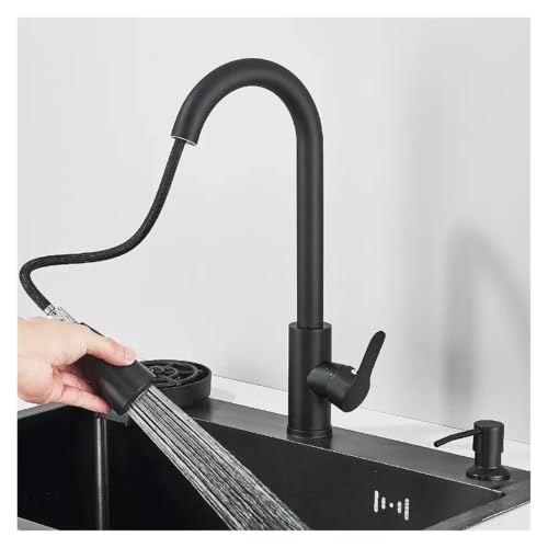 Fregadero de cocina de acero inoxidable de alta resistencia con grifo integrado y gran cubeta 5