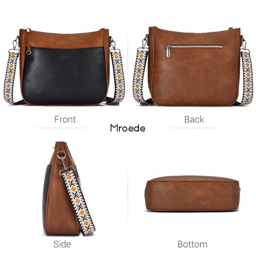 Image of 2PCS /Set Crossbody Bags for Women,Vegan Leather Hobo Purse Wallet For Women Set,Shoulder Bags With 2 Adjustable Strap