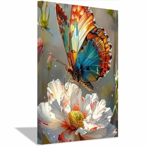 Cadre botanique salon nature harmonieuse fleur blanche 40x60