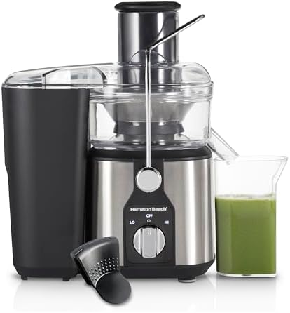 Hamilton Beach Easy Clean Juice Extractor with Easy Sweep cleaning tool, 3" Big Mouth chute, R67870 (Renewed)