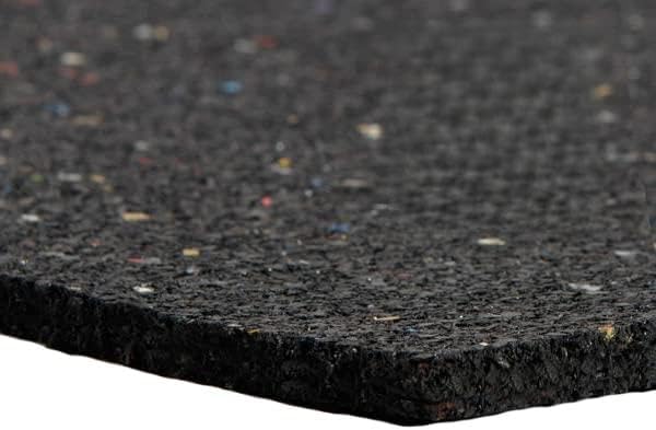 USA Made Reclaimed Rubber Underlayment Rolls for Sound Control (5mm 4' x 30' roll), Black