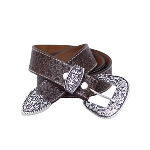 Generic Men's Leather Brown Casual Every Day Jeans Belts, Men Leather Belt