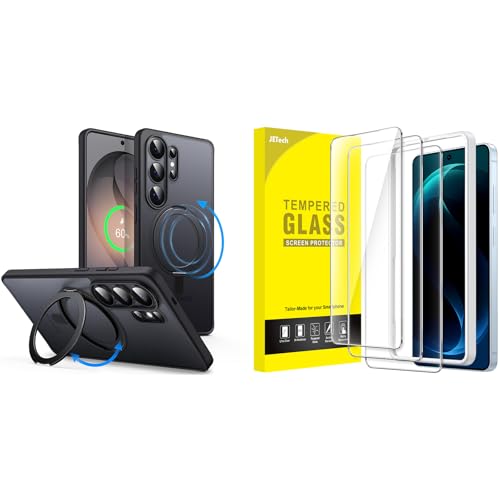 Coque S26 Ultra JETech magnétique anti-chute avec anneau 360 et pose écran facile incluse