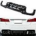 F10 Rear Bumper Diffuser Lip with LED Rear Diffuser Spoiler Compatible with BMW 5 Series M5 F10 F11 M Sport 2010-2017 Accessories Auto Parts(with Light)