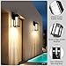 Brightever 2-Pack Outdoor Wall Lights Fixture, Exterior Waterproof 10W Matte Black Outdoor Wall Lanterns Sconces with Crystal Bubble Glass, Modern LED Outside Lights for House, Porch, Garage, Patio