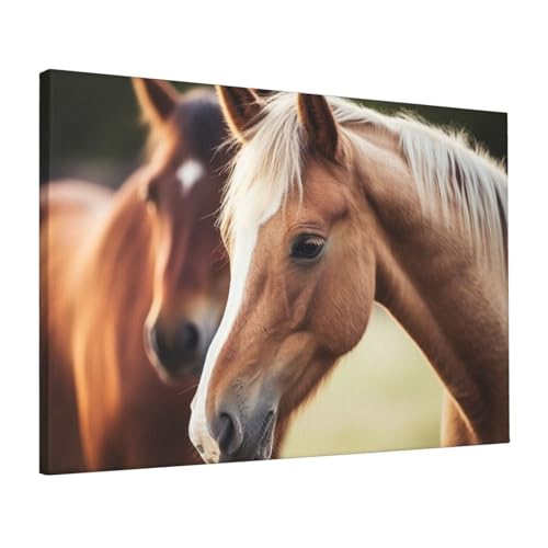 Impression sur toile de cheval moderne decoration murale HD salon et bureau 40,6 x 61 cm