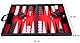 Engelhart - 250538 - Großes Deluxe Backgammon 21 Zoll - 54 cm - Hochwertige Materialien - Kunstleder, spezielle Filz-Einlage - Perlenwürfel Chips + 2 Würfelbecher