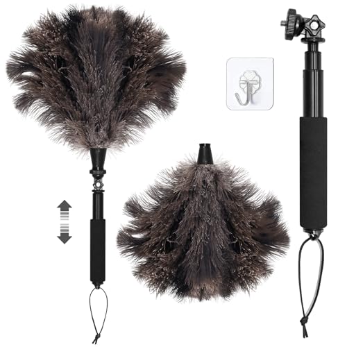 Nicemiya Extendable Ostrich Feather Duster with 17-42 inch Bendable Aluminum ...