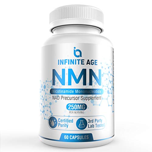 Infinite Age PURE NMN (250mg) | Nicotinamide Mononucleotide Supplement | Support Optimal Brain