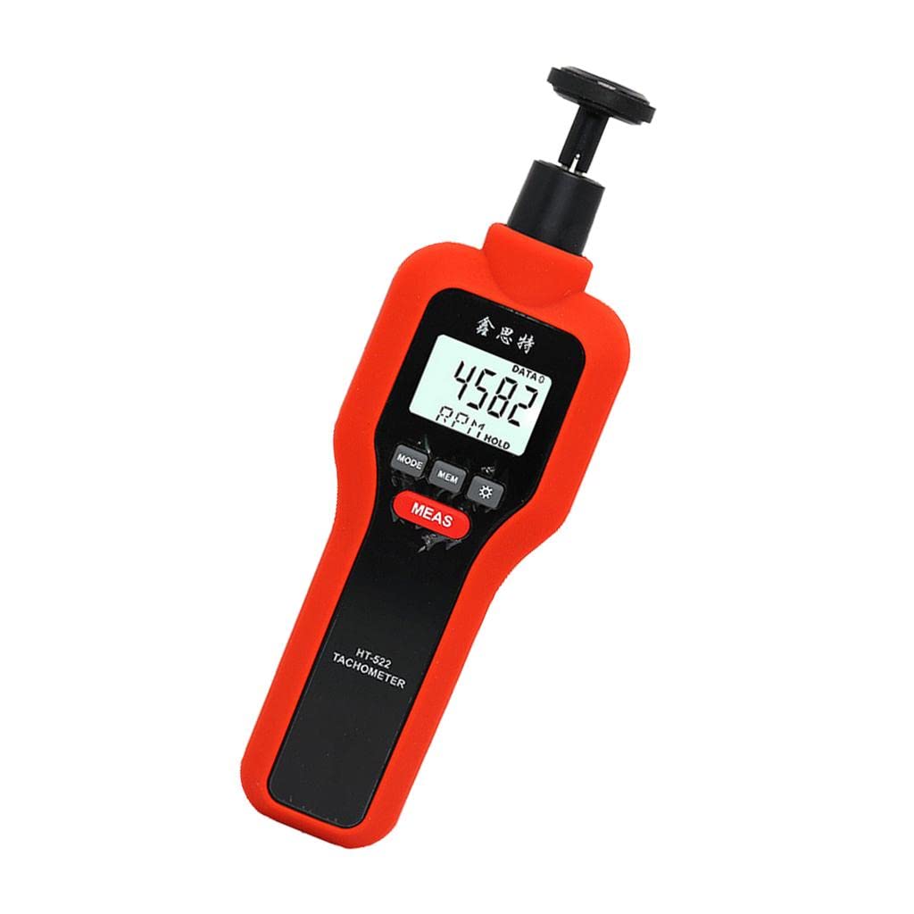 Digital Tachometer RPM Meter LCD Display for Motor Tester, High Resolution & Accurate Measurement Range 1-19999 RPM, Back Display, for Mechanics and Hobbyists