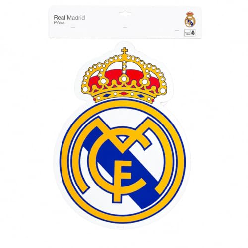 EuroFiestas, Pinata anniversaire Garcon Real Madrid, 48 x 35 cm, Décoration Anniversaire Football Pour Enfant, Accessoire Fête Foot, Jeux Et Table Supporter