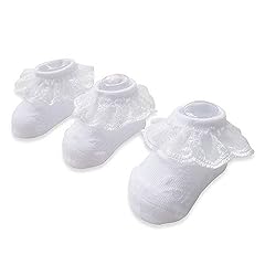 White Frilly/3 Pairs