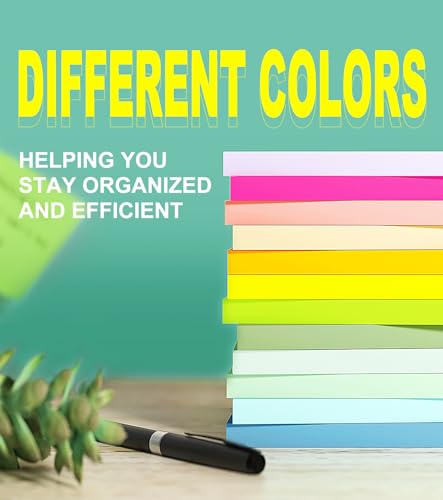 （24 Pads） Rhawom Sticky Notes,3x3 in Colorful Post Notes,Super Sticking Power,12 Aesthetic Colors,Pretty Sticky Notes 45 Sheets/pad,Bulk Pack image 4