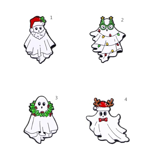 Broche de décoration de Noël pour femme émail style mignon - 4