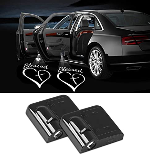 NewL 2 Pcs Led Car Door Welcome Light Blessed Logo Symbol Projector Lights Ghost Shadow Light