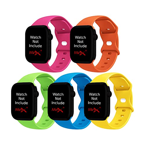 Image of MINX Smart Watch Strap Compatible for Apple Watch Band 38mm / 40mm / 41mm / 42mm / 44mm / 45mm / 49mm Series 8 /7 / 6 /5 / 4 /3 / 2 /1 SE Soft Silicone (Combo Packs)