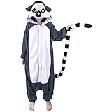 WOTOGOLD Animal Cosplay Costume Unisex Adult Lemur Pajamas Gray,XX-Large,Lemur
