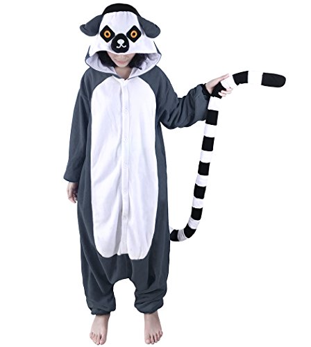 WOTOGOLD Animal Cosplay Costume Unisex Adult Lemur Pajamas Gray,XX-Large,Lemur