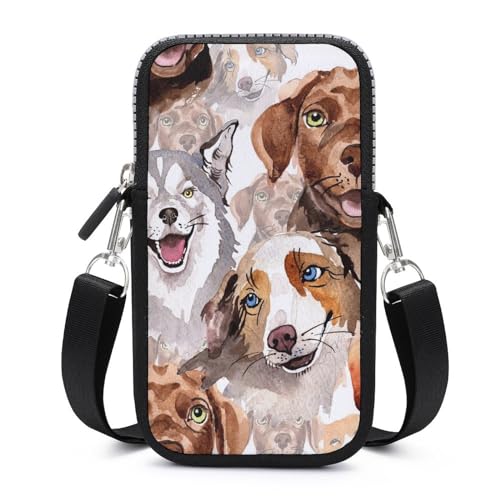 Chien de dessin animé sac bandoulière pour protéger votre téléphone des chutes