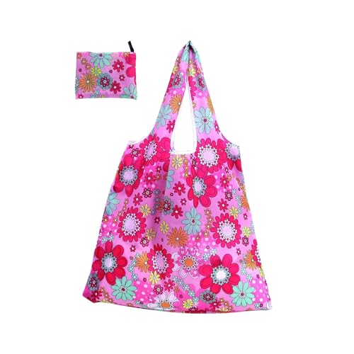 Rumyve Reusable Grocery Bags,Folding Shopping Bags,Waterproof Tote Bags,Lightweight Washable Scratch-Resistant Large Shopping Tote Bags for Daily Use Travel Take Out Storage(Style A)