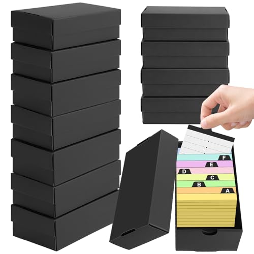 12 Pack 3x5 Index Card Holder Box