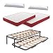 HOGAR24 ES Cama Nido Metálica Reforzada + 2 Colchones Viscoelasticos Viscoplus 15 + 2 Almohadas De Fibra Resinada, 90x190 cm