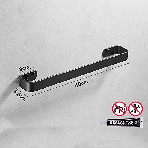 Msuiiixcccc Portasciugamani Stand Rack Doppio Uso Spazio in Alluminio WC Impermeabile e antiruggine Spazio a Parete in Alluminio Cucina Domestica Bagno Shees 40 cm